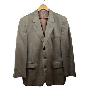 Principe Blazer Mens 48R Brown Wool Blend 3-Button Sport‎ Coat Made in Italy